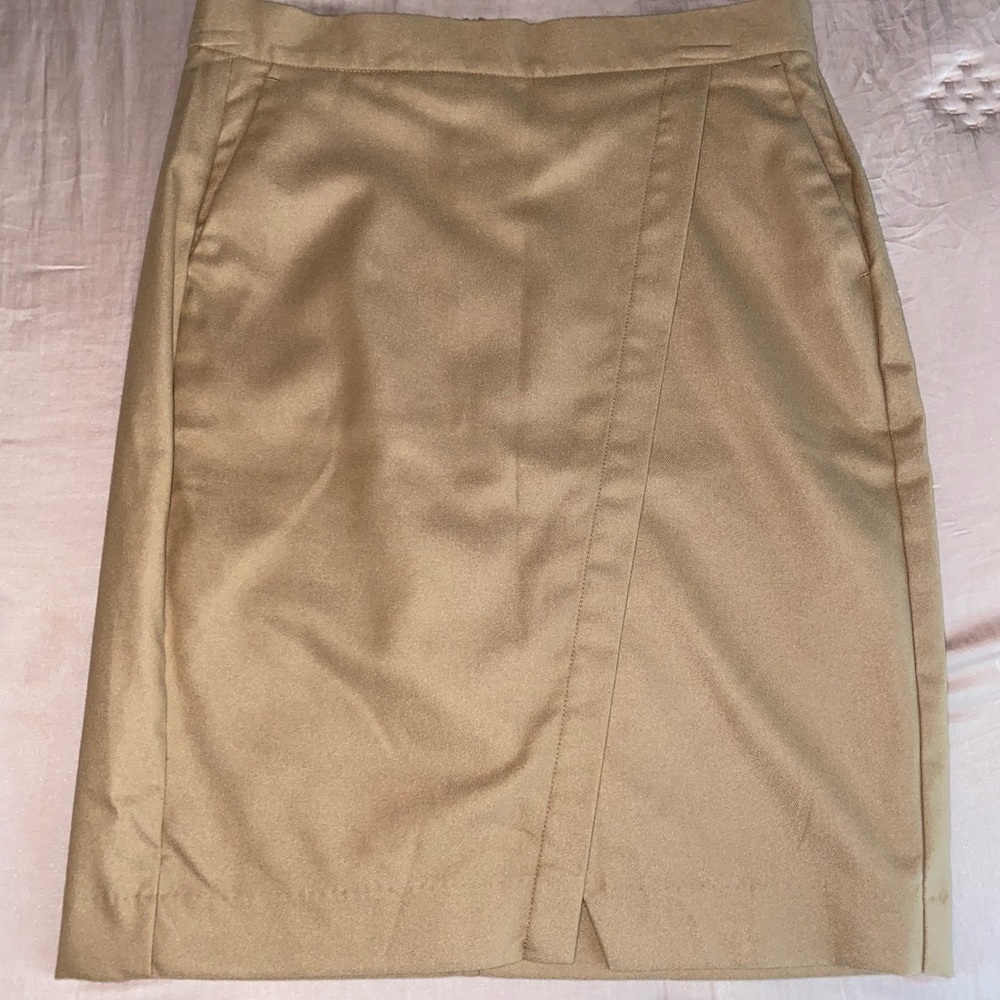 banana republic slit pencil skirt in brown